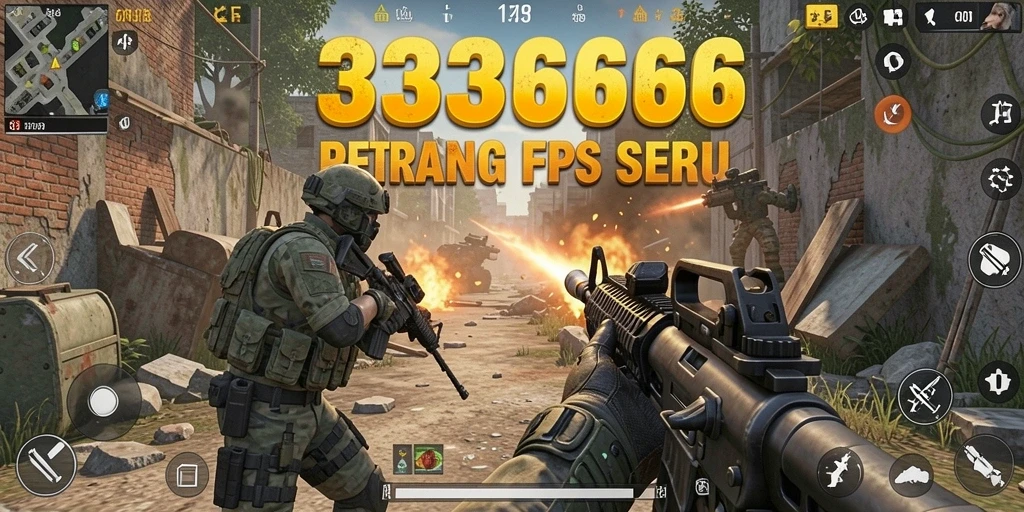 Screenshot gameplay FPS dari 333666 yang menampilkan aksi mendebarkan.