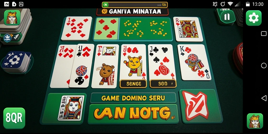Tampilan gameplay yang menegangkan dalam permainan Domino.