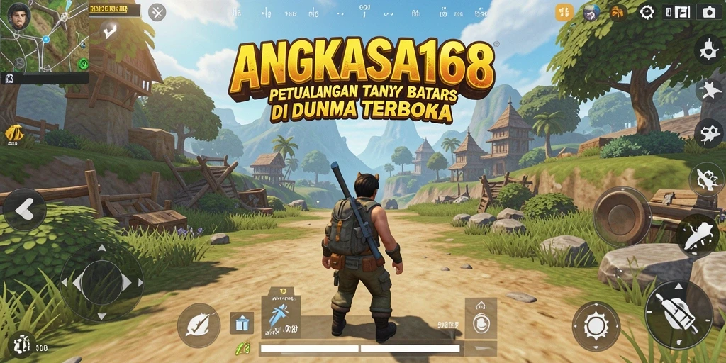 Screenshot gameplay ANGKASA168 dalam dunia terbuka yang indah.