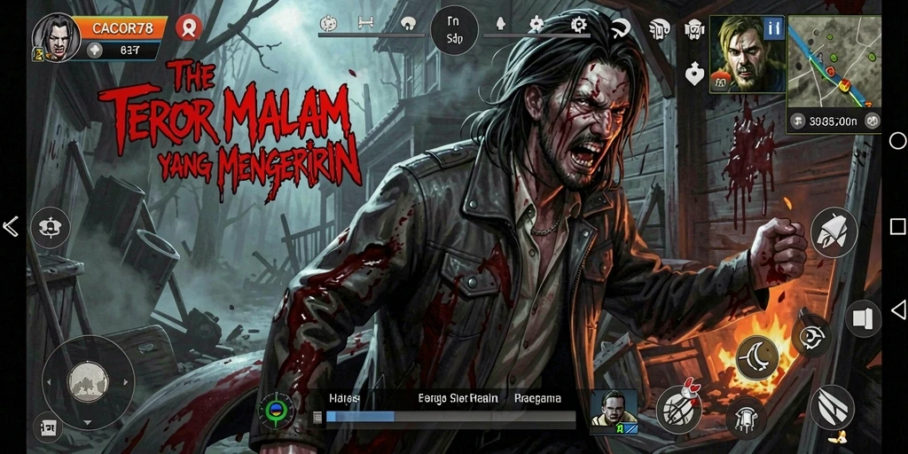 Gameplay menegangkan di CACOR78 yang dipenuhi kengerian.