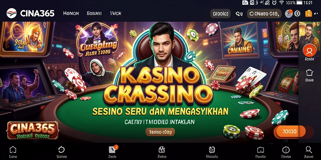 Screenshot CINA365 menampilkan gameplay Kasino yang mendebarkan dan interaktif.