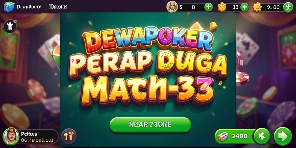Tampilan gameplay DEWAPOKER yang menarik dalam mode Match-3.