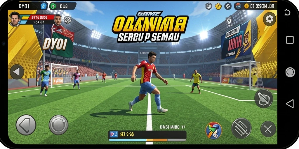 Tangkapan layar menampilkan aksi mendebarkan dalam permainan olahraga.