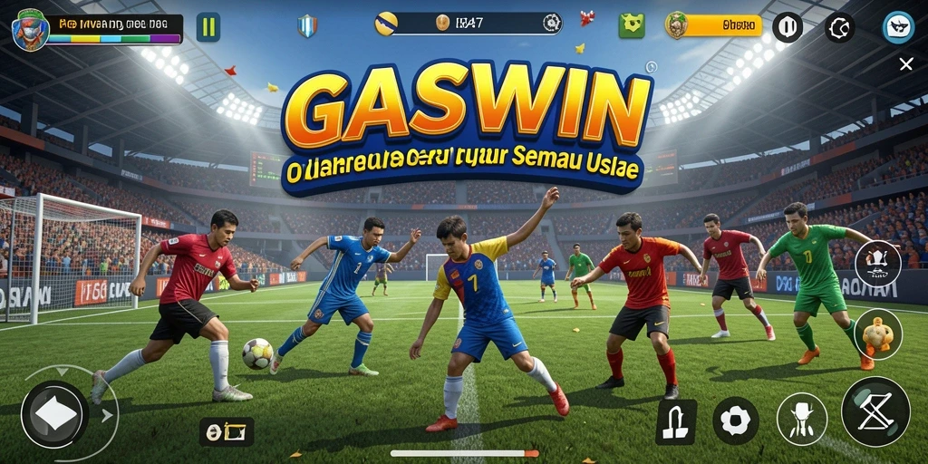 Tampilan gameplay GASWIN yang seru dan mendebarkan.