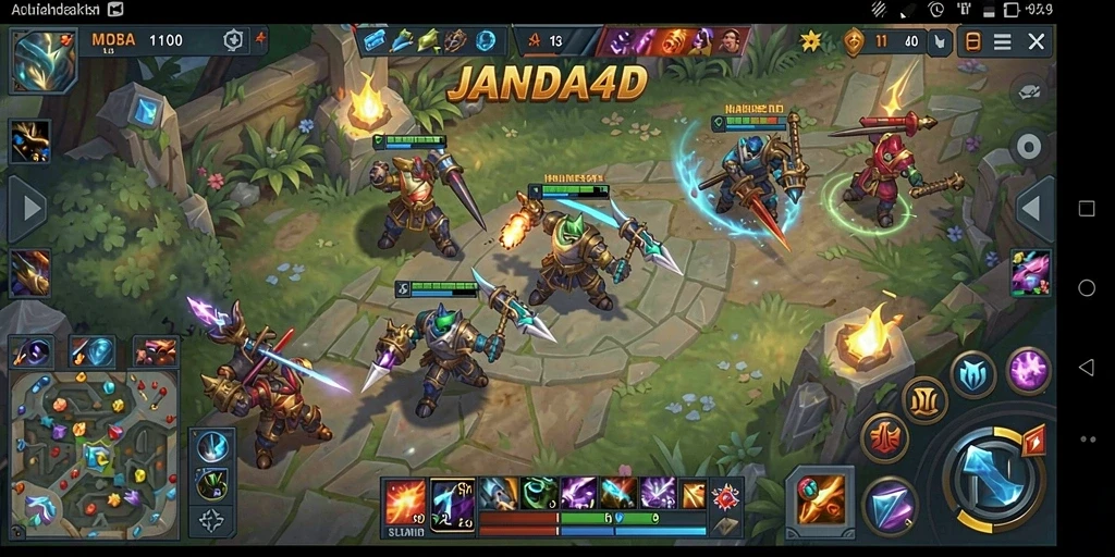 Tampilan menarik gameplay MOBA JANDA4D yang mendebarkan.