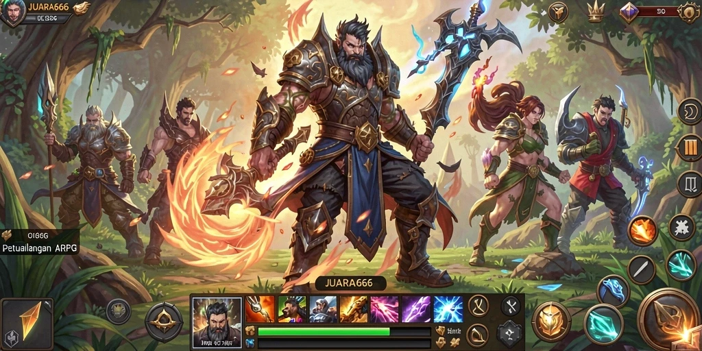 Tampilkan gameplay seru di dunia ARPG JUARA666.