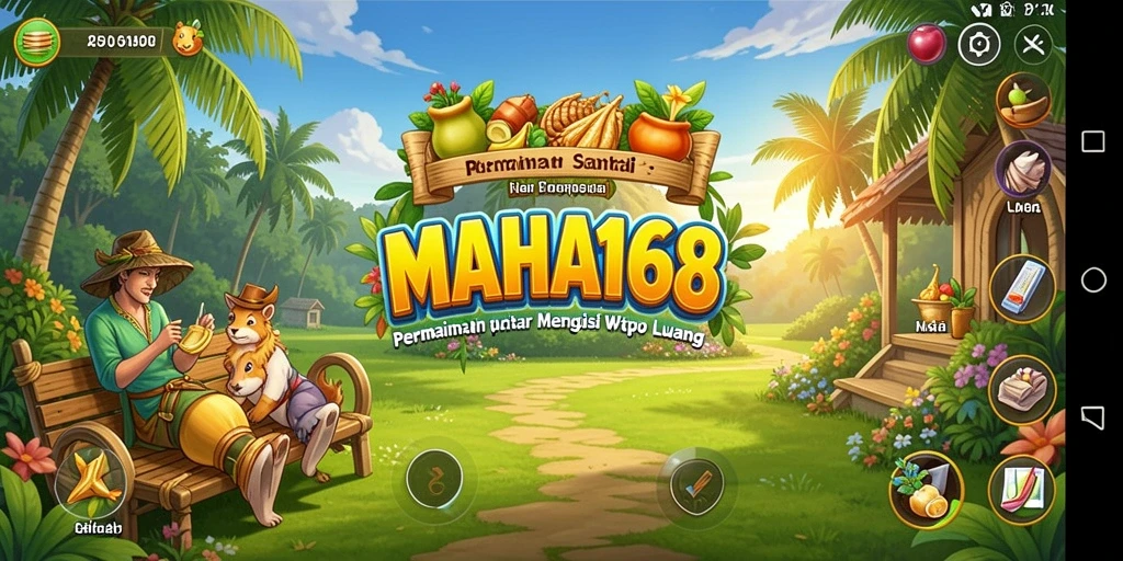 Tampilan gameplay MAHA168 yang menyenangkan dan santai.