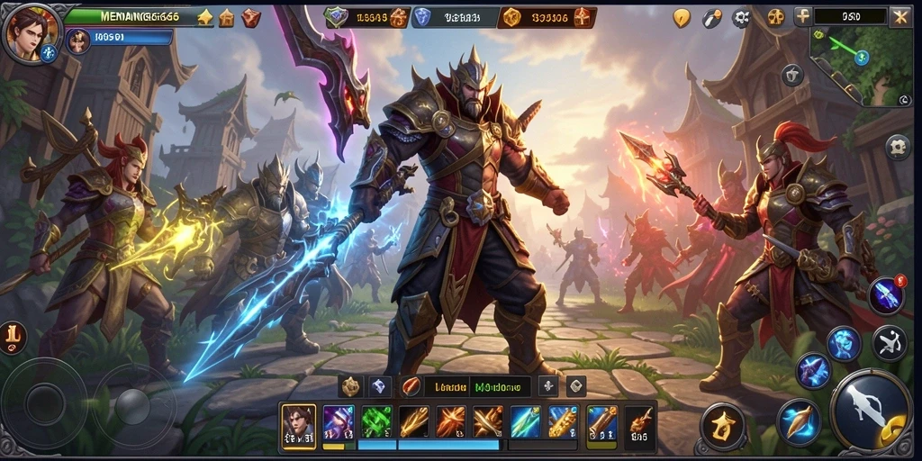 Screenshot gameplay MENANG666 yang menunjukkan pertempuran seru di dunia MMORPG.
