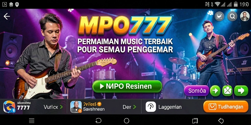 Tampilan gameplay MPO777 yang menakjubkan dengan interaksi musik.
