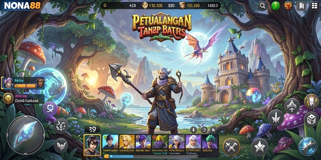 Tampilan gameplay NONA88 yang seru dan menantang.