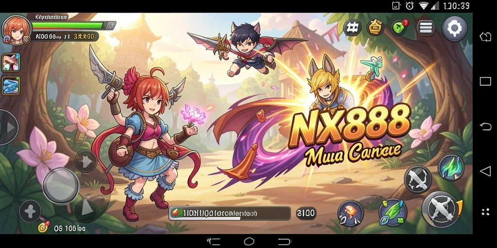 Tampilan gameplay seru di dalam dunia Anime penuh petualangan.
