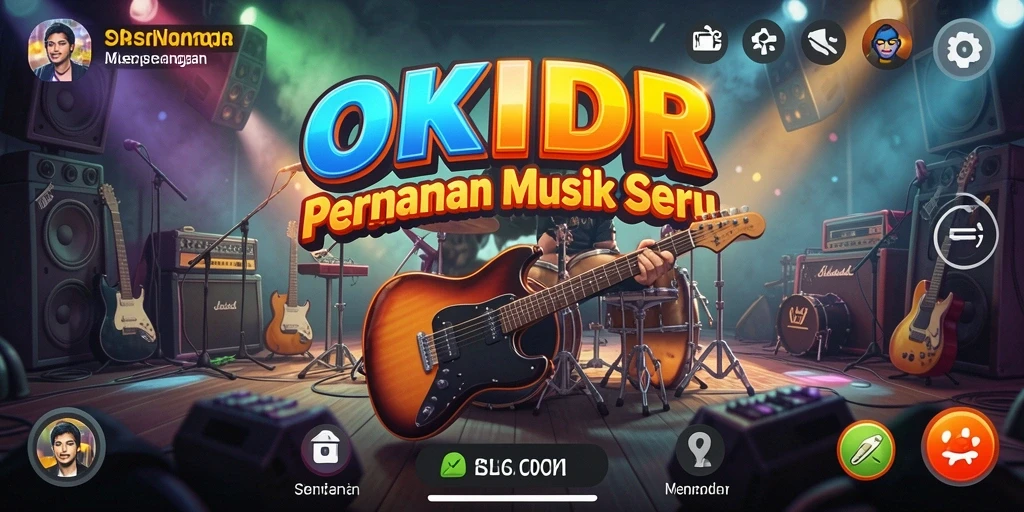 Screenshot gameplay OKIDR yang menampilkan keseruan bermain musik.