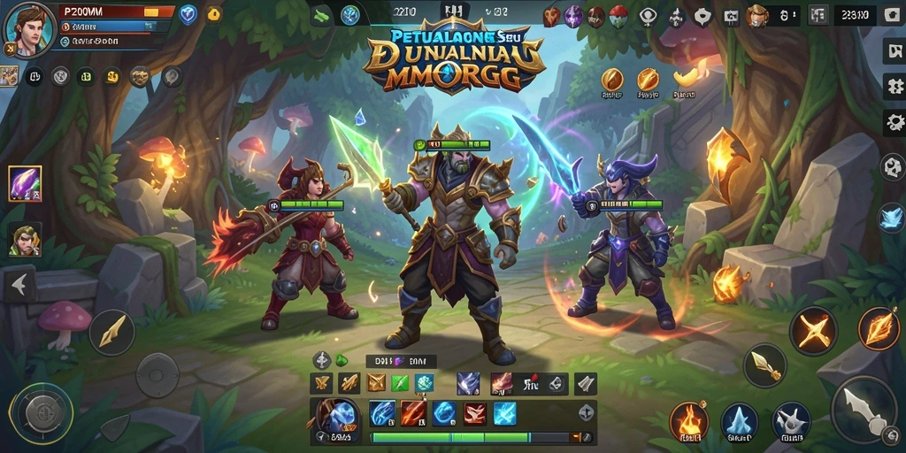 Gameplay seru dan kolaboratif dalam P200M MMORPG.