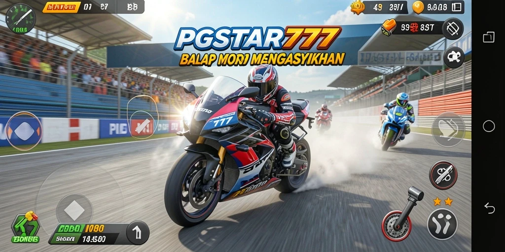 Tampilan menarik dari gameplay balap motor PGSTAR777.