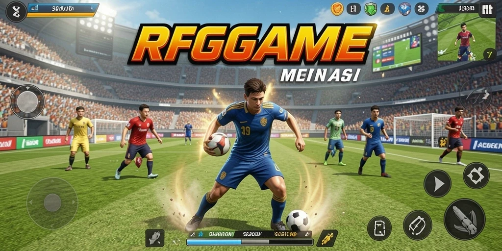 Screenshot utama RPGAME menunjukkan gameplay seru dari pertandingan olahraga.