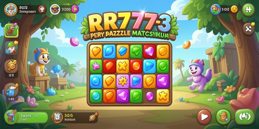 Tangkapan layar gameplay RR777 yang penuh warna dan menantang.