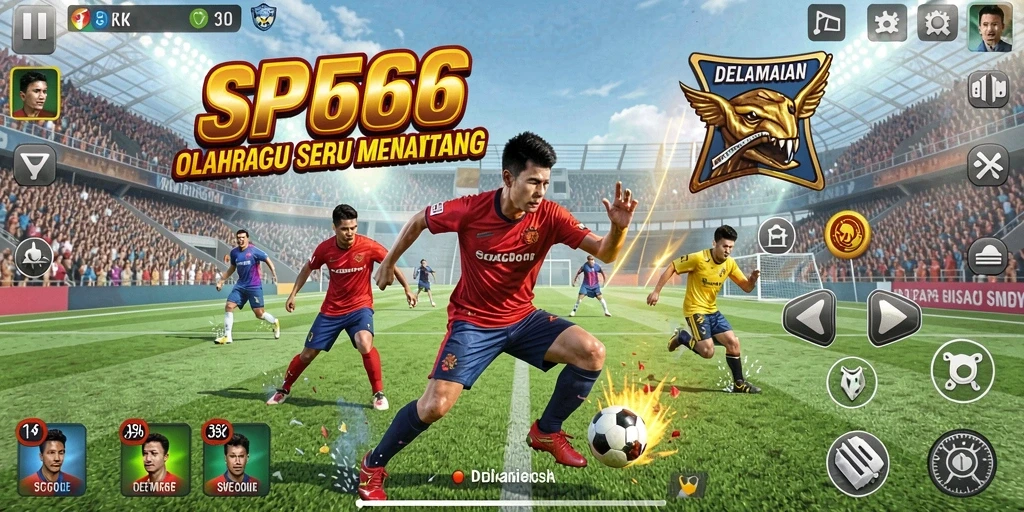 Tampilan menarik dari gameplay SP666 dengan aksi olahraga seru.