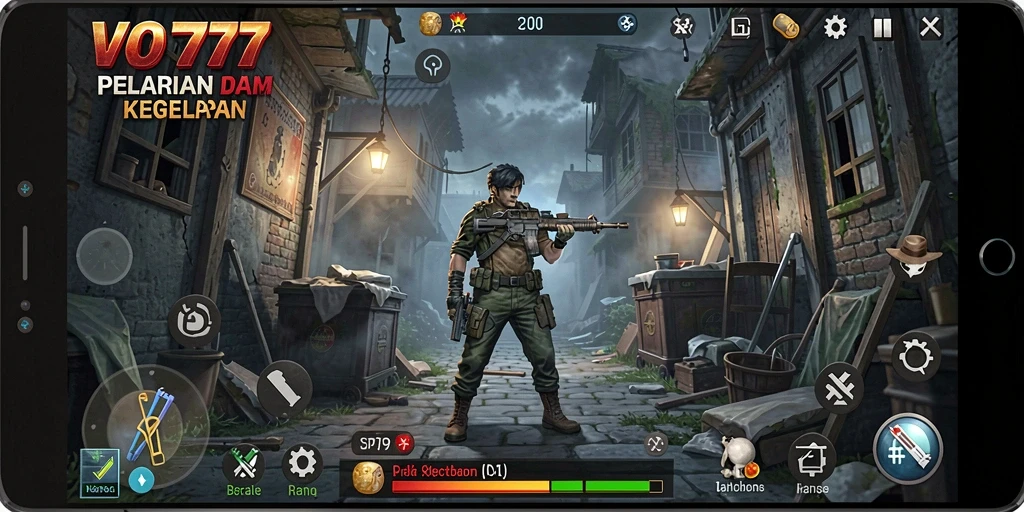 Screenshot menampilkan gameplay seram VO777 yang penuh ketegangan.